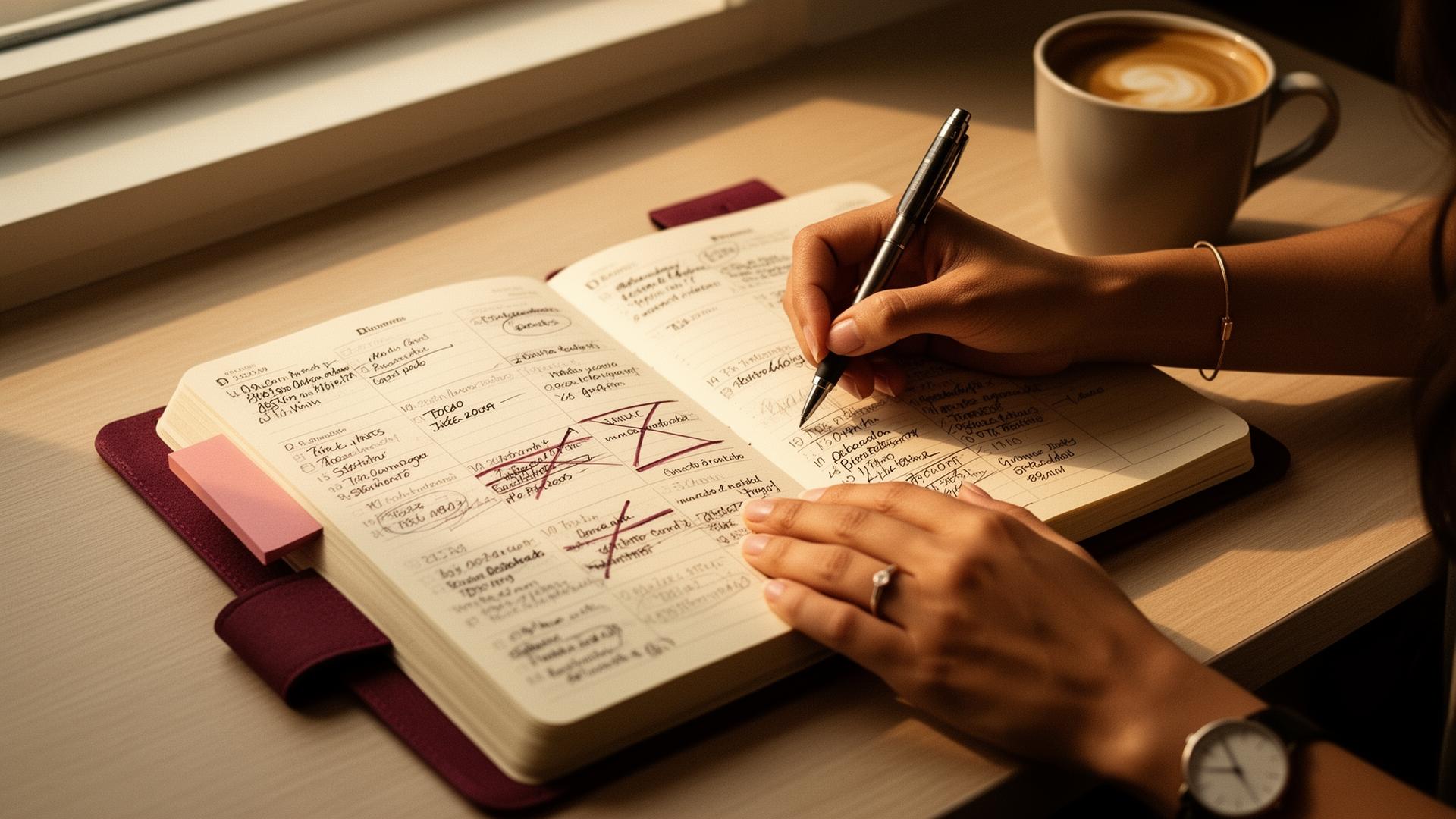 Detalle editorial de agenda y notas